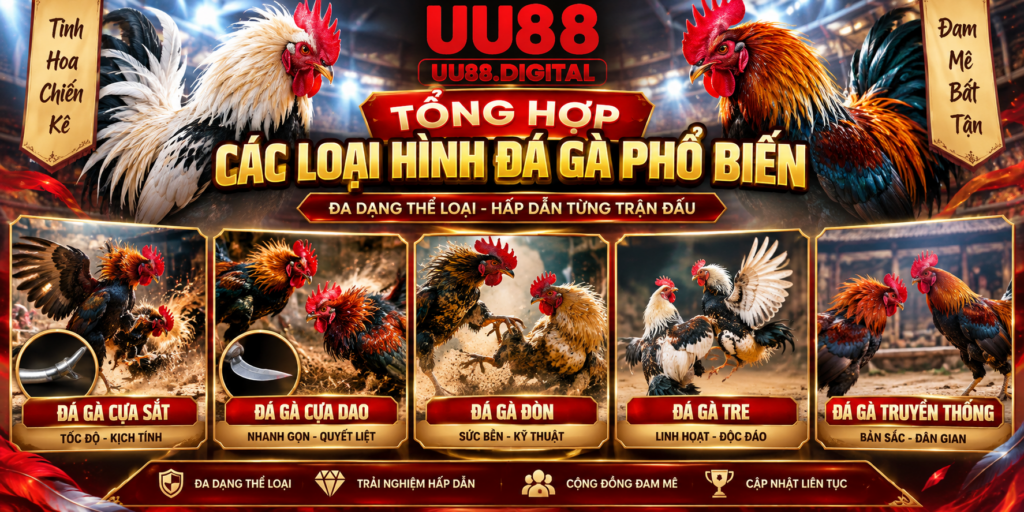 Các loại hình đá gà phổ biến tại UU88